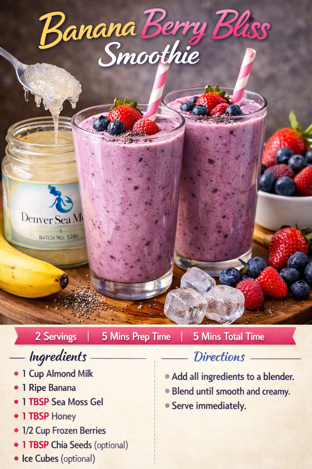Recipe: Banana Berry Bliss Smoothie