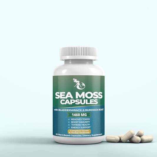 Sea Moss, Bladderwrack, Burdock Root - Sea Moss Natural Combo Capsules