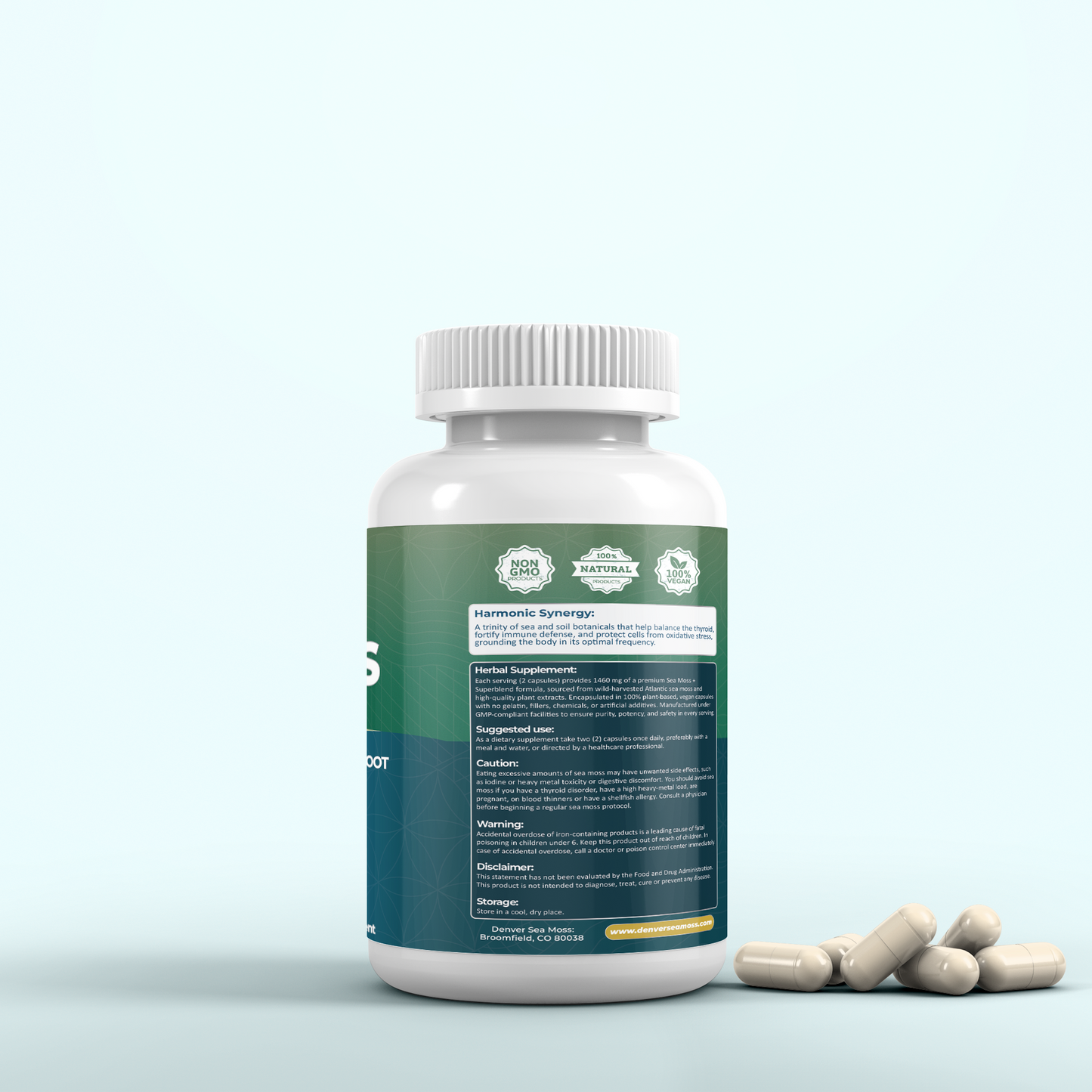 Sea Moss, Bladderwrack, Burdock Root - Sea Moss Natural Combo Capsules