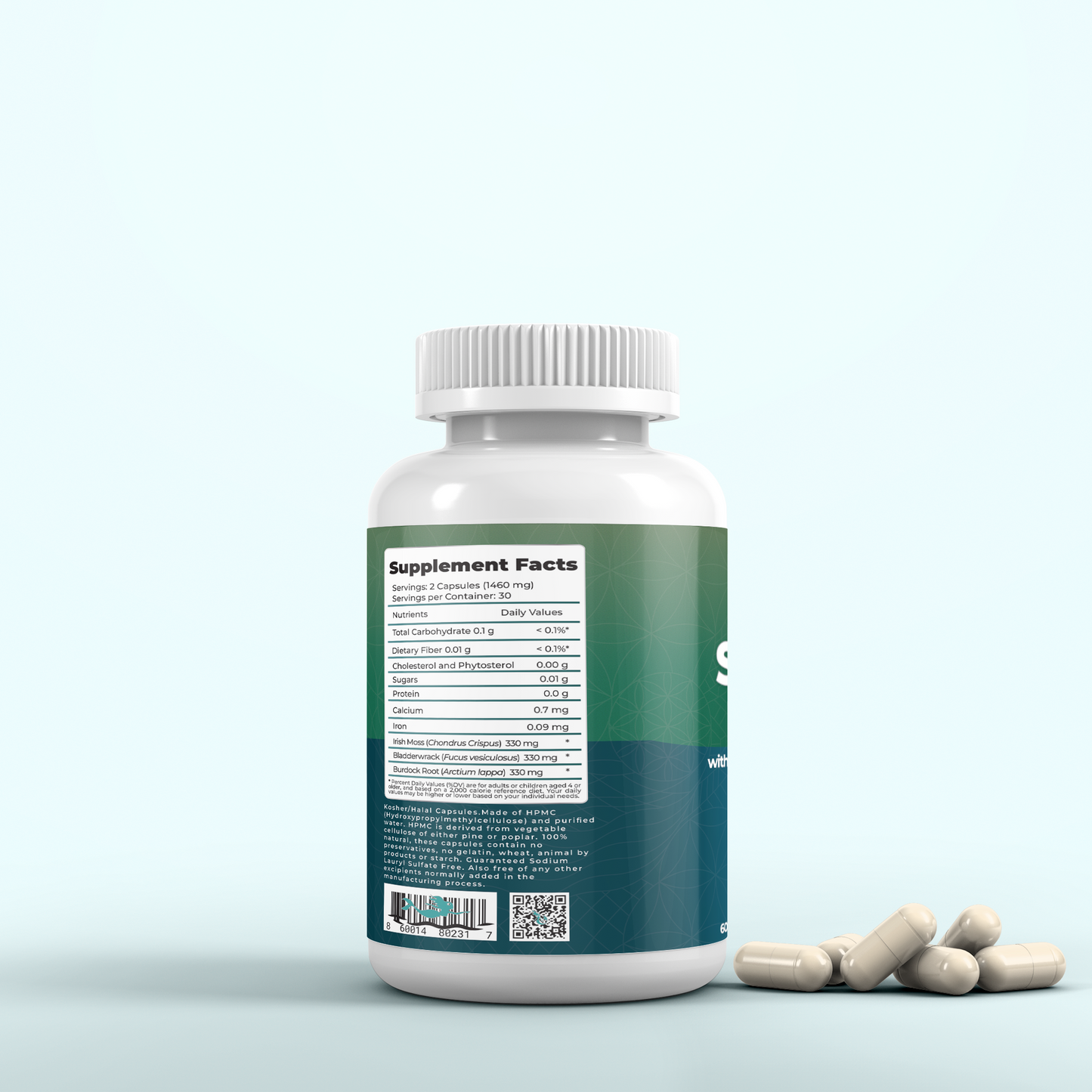 Sea Moss, Bladderwrack, Burdock Root - Sea Moss Natural Combo Capsules