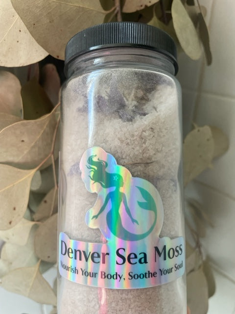Sea Moss Bath Salts- Blucalyptus or Lavender Rose Experience